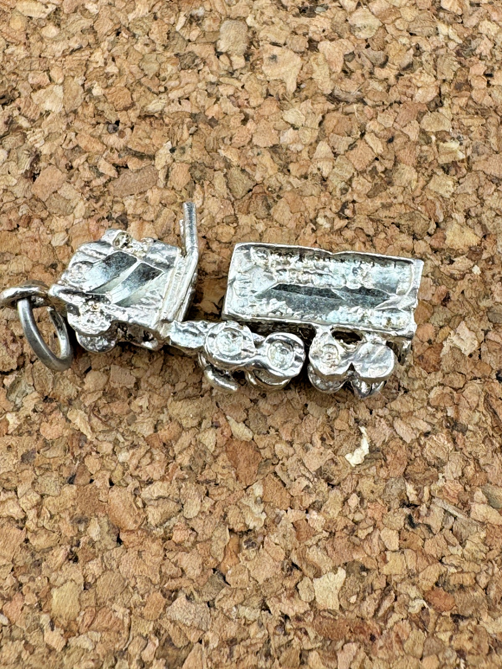 Vintage Sterling Silver 925 Wagon Truck Charm Pendant
